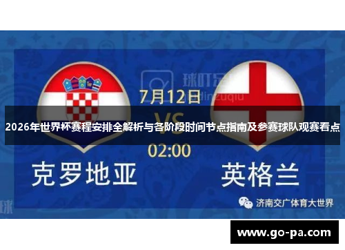 2026年世界杯赛程安排全解析与各阶段时间节点指南及参赛球队观赛看点