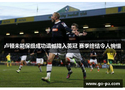 卢顿未能保级成功遗憾降入英冠 赛季终结令人惋惜