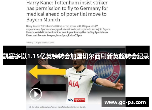 凯塞多以1.15亿英镑转会加盟切尔西刷新英超转会纪录 凯塞多以1.15亿英镑转会加盟切尔西刷新英超转会纪录